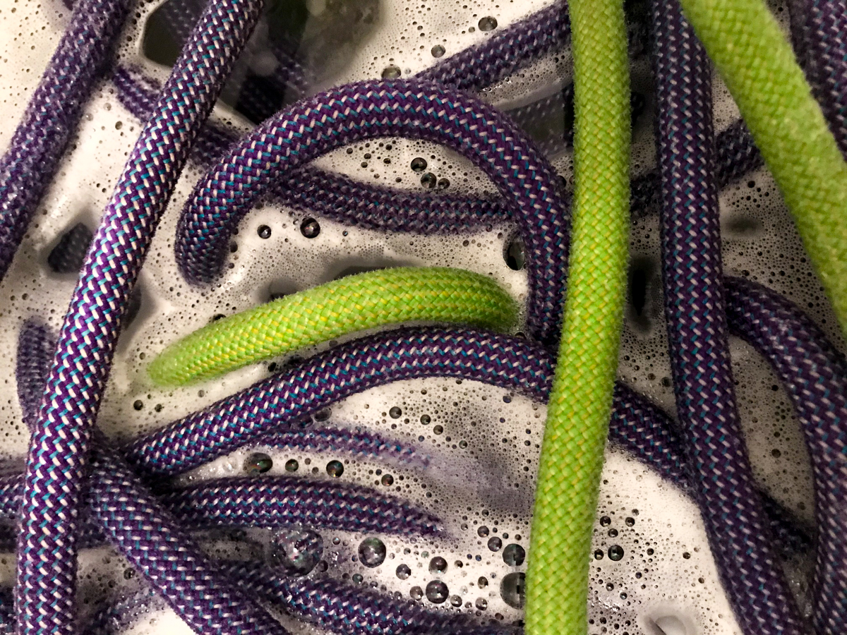 Time for a rope wash Climbing with M.E